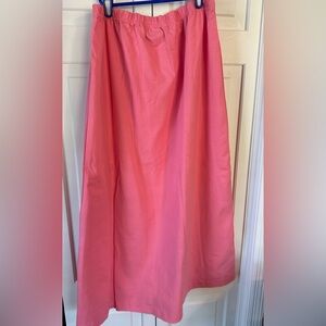 Nicole Summers Pink Elastic Waist Long Skirt Size Large